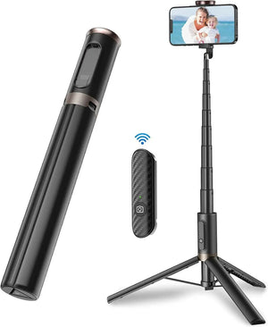 TONEOF 60" Cell Phone Selfie Stick TripodExtendable Phone Tripod for 4''-7'' iPhone and Android