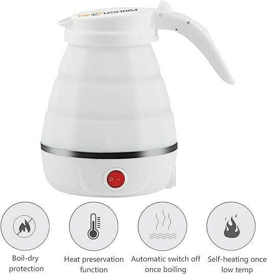 Mini Kettle Portable Travel Collapsible Electric Water Kettle Foldable Silicone Water Pot