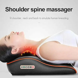 Toshionics Shaitsu Back & Neck Massager Cervical Spine Pillow Massager Neck Waist Shoulder Lumbar Back Body For Muscle Pain Relief, Chairs and Cars Cushion