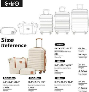 Travel Suitcase Trolley Carry On Cabin Luggage 5 Piece Set