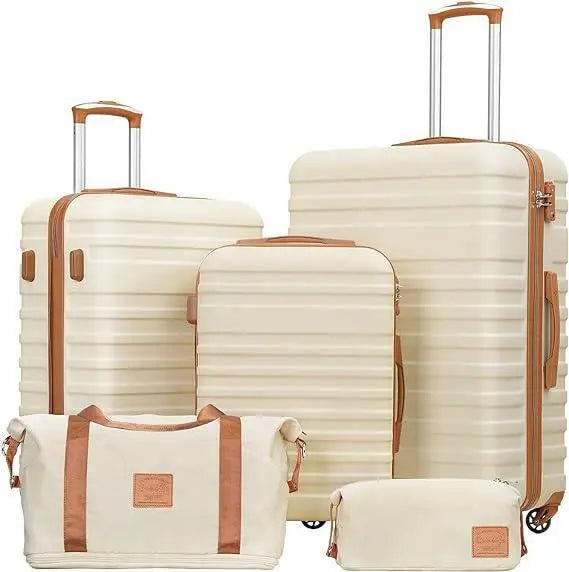 Travel Suitcase Trolley Carry On Cabin Luggage 5 Piece Set