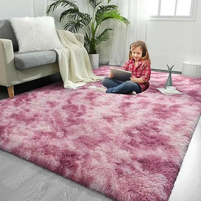 Ultra Soft Indoor Modern Area Rugs Fluffy Living Room Carpets for Children Bedroom Home Decor Nursery Rug, Washable Furry Throw Rugs