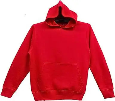Vibrant Red Hoodie in 100% Fleece Cotton - Essential Comfort in Style