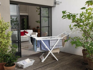Vileda White (181.5 x 55 x 88 cm) Solar Resin X-Leg Indoor and Outdoor Cloth Dryer 20m, Weatherproof, Lightweight, Stabile, 157218