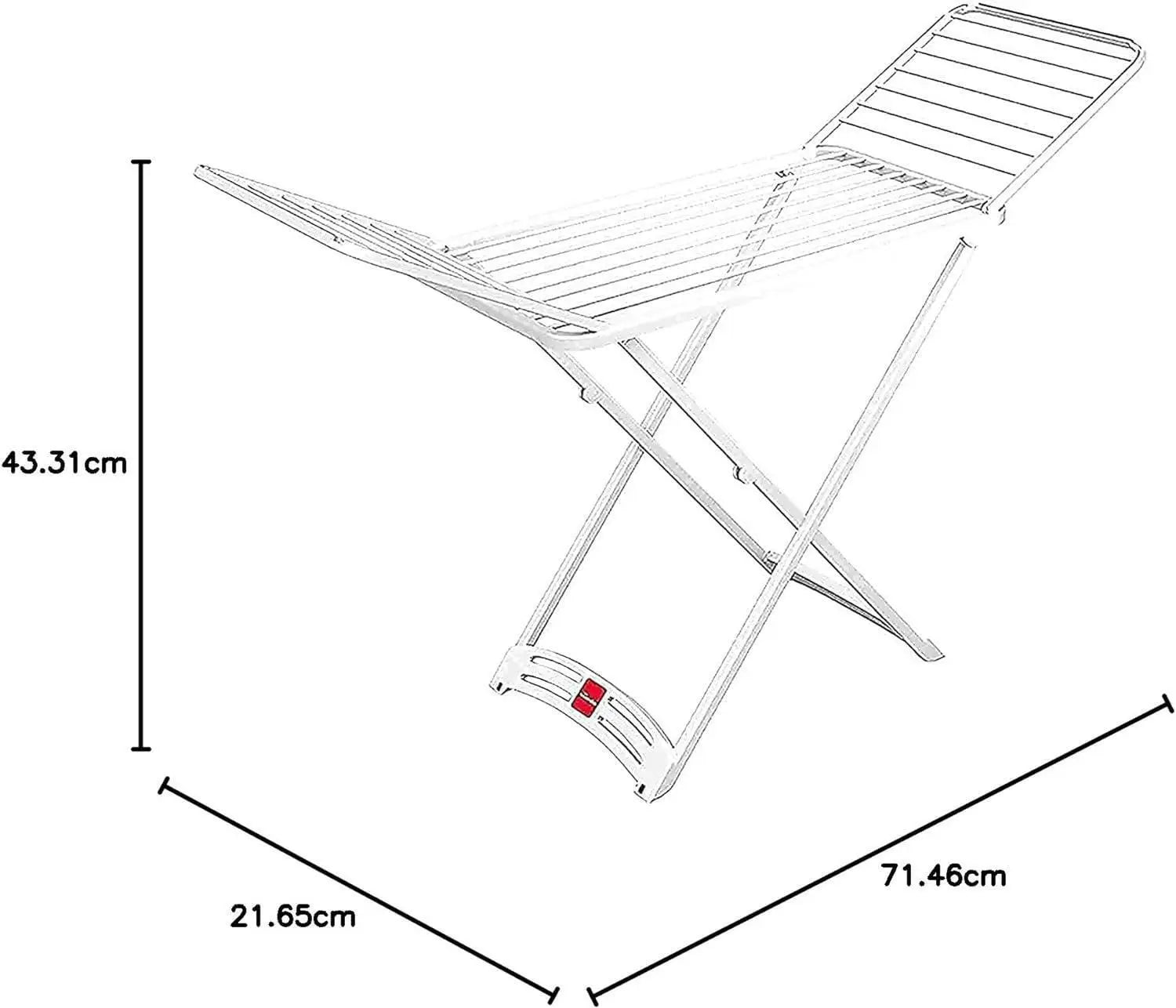 Vileda White (181.5 x 55 x 88 cm) Solar Resin X-Leg Indoor and Outdoor Cloth Dryer 20m, Weatherproof, Lightweight, Stabile, 157218