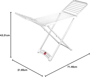 Vileda White (181.5 x 55 x 88 cm) Solar Resin X-Leg Indoor and Outdoor Cloth Dryer 20m, Weatherproof, Lightweight, Stabile, 157218