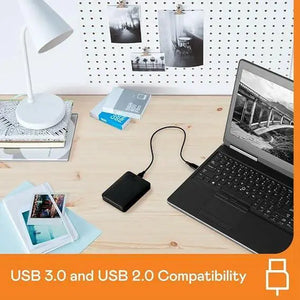 WD 2TB Elements Portable External Hard Drive USB 3.0 for PC - Black - WDBU6Y0020BBK-WESN