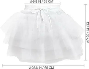 Wedding Flower Girl Petticoat Underskirt Crinoline Slips for Flower Girls Wedding Dress Crinoline Skirt 35cm White