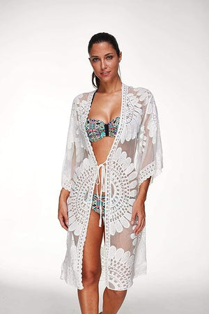 White beach dress for women, One Size