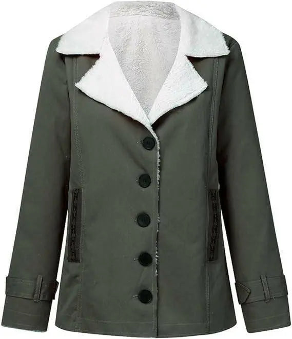 Women Winter Cardigan Jacket Coat, Ladies Solid Long Sleeve Plush Warm Overcoat Outwear
