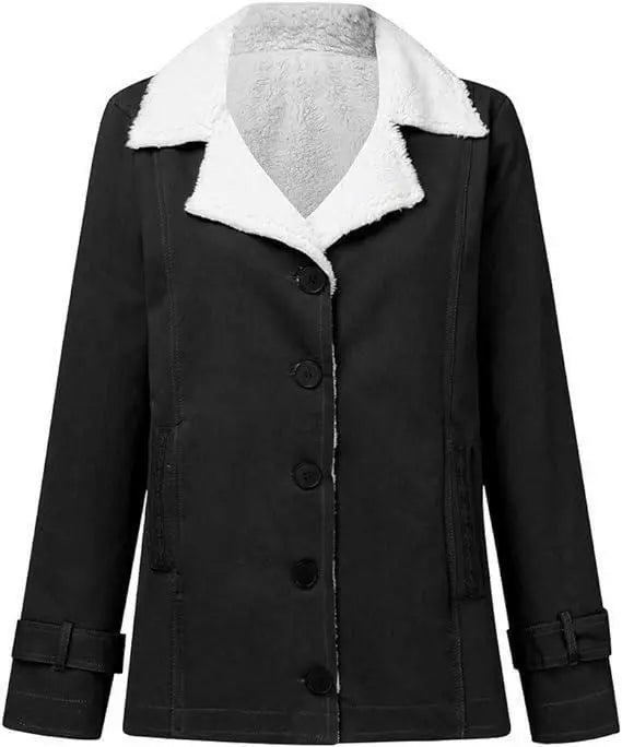 Women Winter Cardigan Jacket Coat, Ladies Solid Long Sleeve Plush Warm Overcoat Outwear