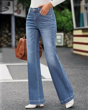 Women's Flare Jeans High Waisted Wide Leg Baggy Jeans