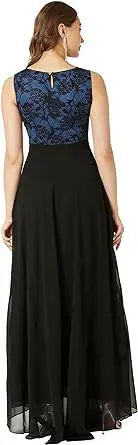 Women's Georgette Fit and Flare Maxi Dress