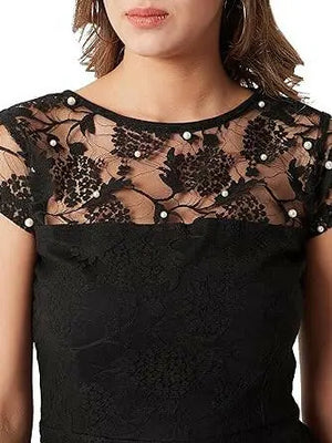 Women's Lace Skater Mini Dress