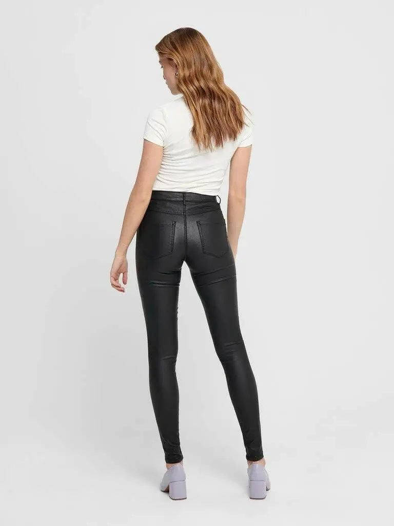 Women's Onlroyal Hw Sk Rock Coated Pim Noos Skinny Jeans