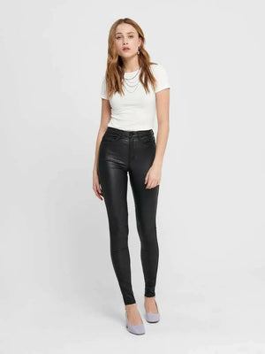 Women's Onlroyal Hw Sk Rock Coated Pim Noos Skinny Jeans