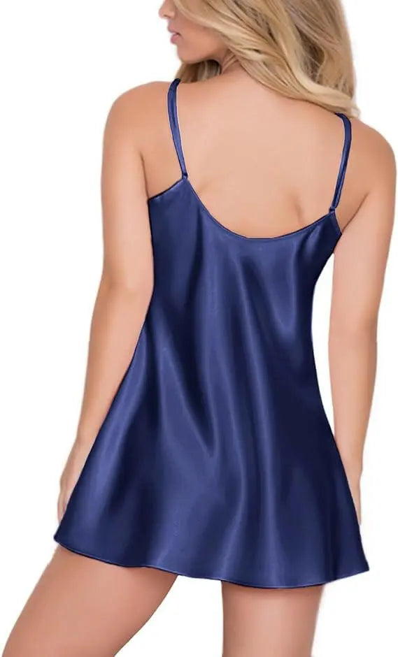 Women's Pajamas Satin Lingerie Nightgown Spaghetti Strap Sleepwear Slik Chemise Mini Slip Short Nightwear