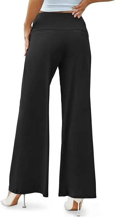 Women's Stretchy Wide Leg Palazzo Lounge Pants Casual Comfy High Waist Palazzo Pants