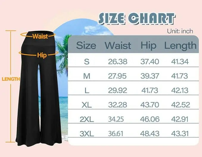 Women's Stretchy Wide Leg Palazzo Lounge Pants Casual Comfy High Waist Palazzo Pants