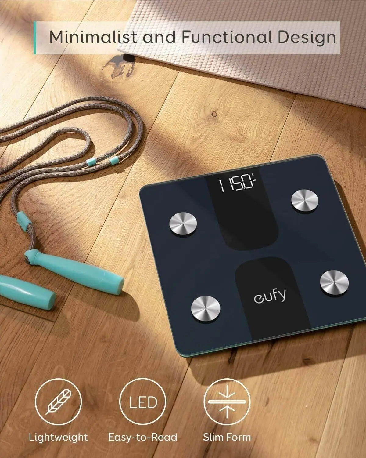 eufy Smart Scale C1 with Bluetooth, Body Fat Scale, Wireless