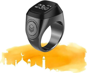 iQIBLA Smart Tasbih Zikr Ring, Muslim Prayer, Prayer timing reminder, OLED display, Tasbih Counter, Smart Ring