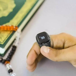 iQIBLA Smart Tasbih Zikr Ring, Muslim Prayer, Prayer timing reminder, OLED display, Tasbih Counter, Smart Ring