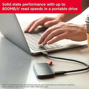 SanDisk 1TB Portable SSD - Up to 800MB/s, USB-C, USB 3.2 Gen 2 - SDSSDE30-1T00-G26