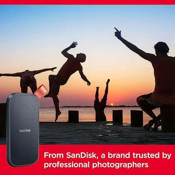 SanDisk 1TB Portable SSD - Up to 800MB/s, USB-C, USB 3.2 Gen 2 - SDSSDE30-1T00-G26