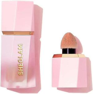 Sheglam Blush Shades Makeup - Color Bloom Liquid Blush Matte Finish - Long-wearing Waterproof Gel-Cream Blush with Sponge Tip Applicator (Hush Hush), 60.0 grams