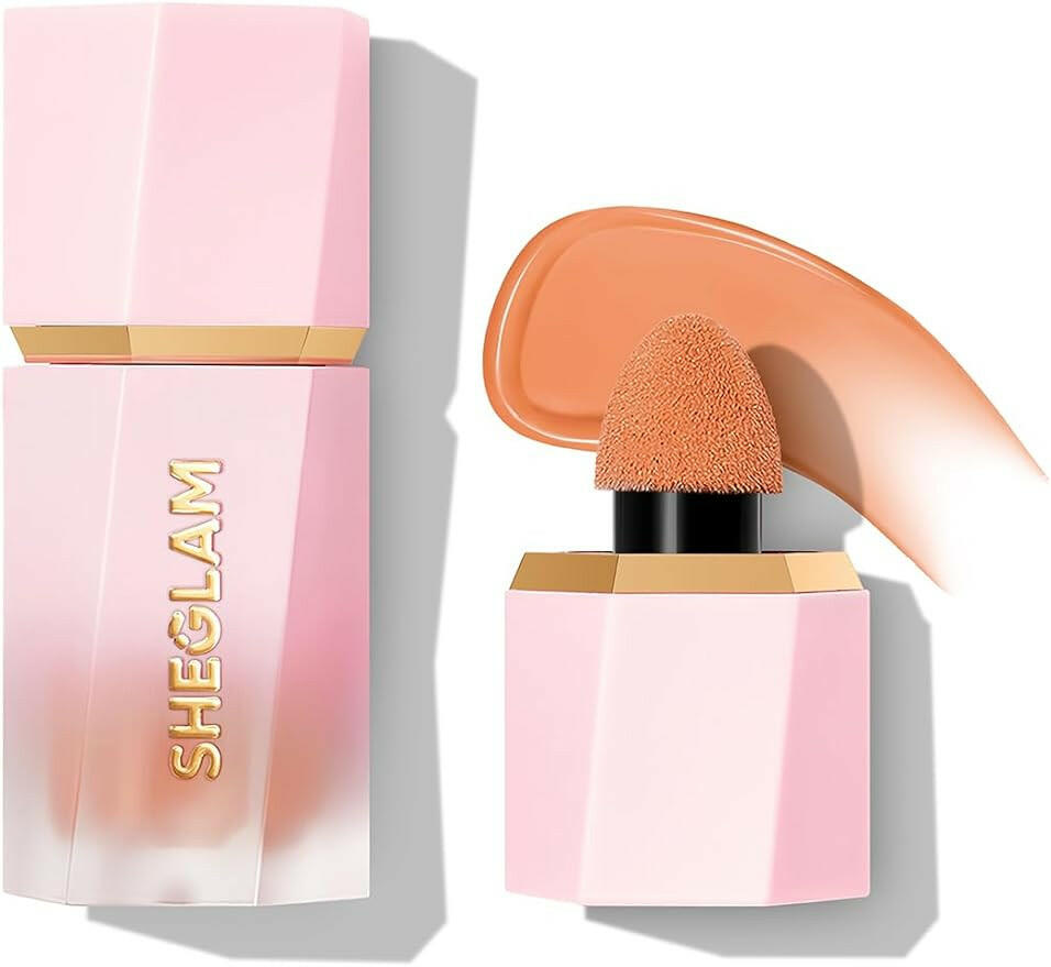 Sheglam blush shades Makeup - Color Bloom Liquid Blush Matte Finish - Long-wearing Waterproof Gel-Cream Blush with Sponge Tip Applicator (FLOAT ON), Pack Of 1